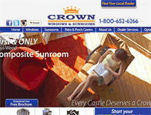 Tablet Screenshot of crownsunrooms.com